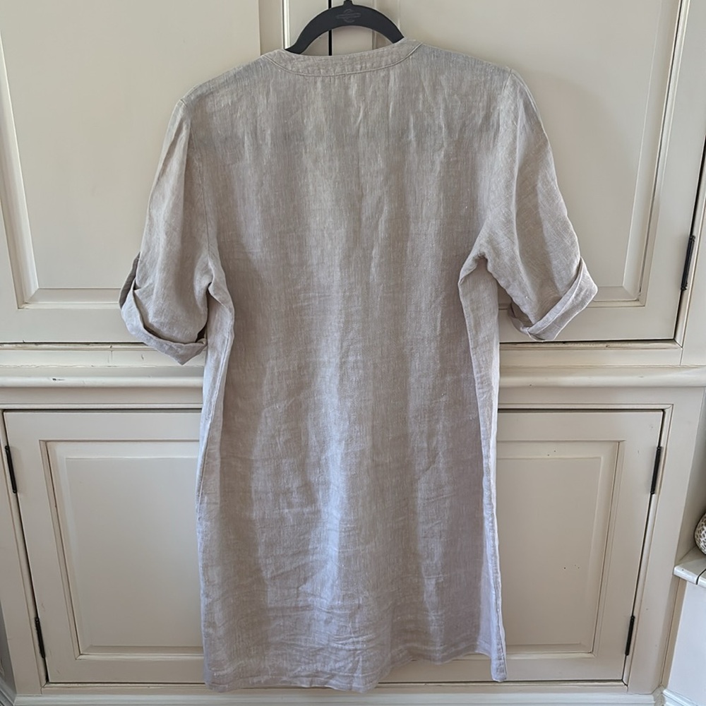 J McLaughlin Linen Tunic Dress in Oatmeal M - Picture 5 of 5